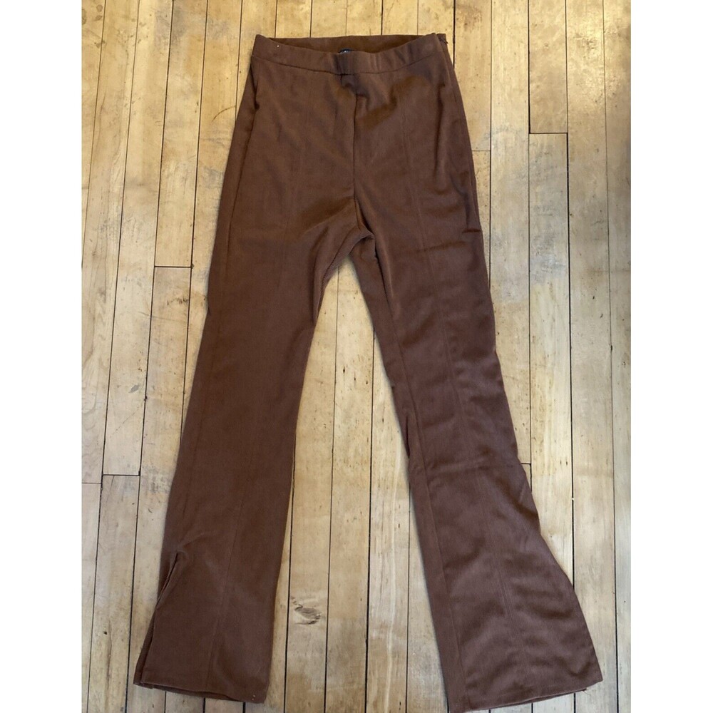 Kirious Corduroy Pants Women’s Size Small Stretch Skinny Slit Bottom Side Zip